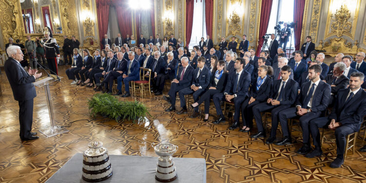 Azzurri ricevuti da Mattarella, ‘l’Italtennis un esempio per tutti’